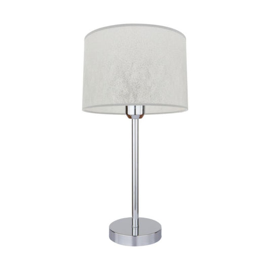 SPOT Light bordlampe 1xE27 maks. 40W med krommet fod og sølvfarvet lampeskærm, polsk producent, 1 stk.
