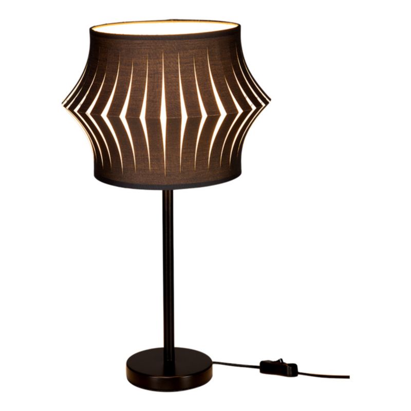 Bordlampe SPOT Light 1xE27 Max. 40W Elegant sort fod kombineret med moderne sort skærm, 1 stk.