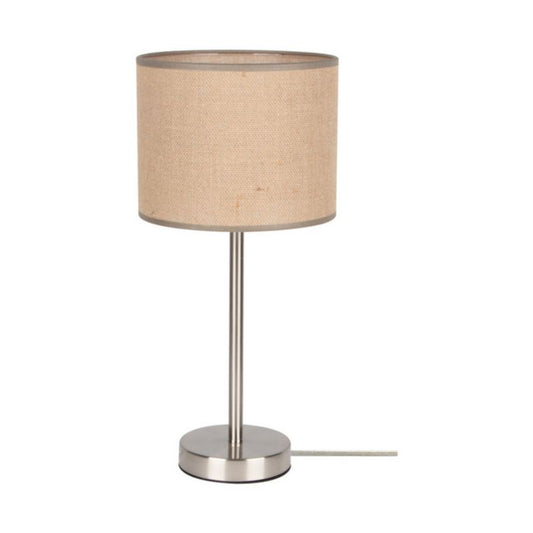 Bordlampe SPOT Light 1xE27 Max. 40W Elegant satin med beige stofskærm, polsk producent, 1 stk.