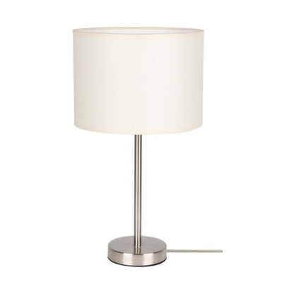 Bordlampe SPOT Light 1xE27 Max.40W Elegant satin med kremfarvet stofskærm, polsk producent, 1 stk.