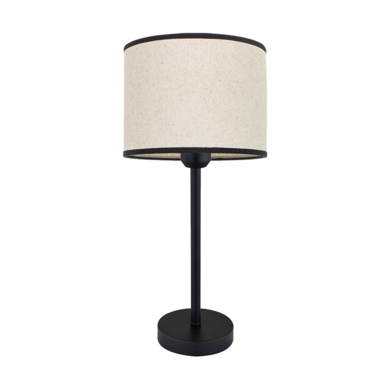 SPOT Light bordlampe 1xE27 max. 40W elegant kombination af sort og beige-sort hør, polsk producent, 1 stk.