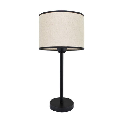 SPOT Light bordlampe 1xE27 max. 40W elegant kombination af sort og beige-sort hør, polsk producent, 1 stk.
