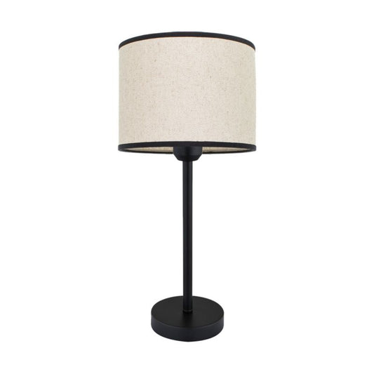 SPOT Light bordlampe 1xE27 max. 40W elegant kombination af sort og beige-sort hør, polsk producent, 1 stk.