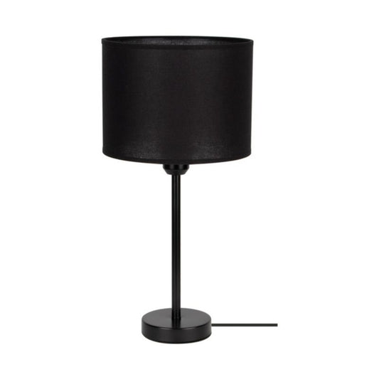 SPOT Light bordlampe 1xE27 maks. 40W klassisk sort med sort stofskærm, polsk producent, 1 stk.