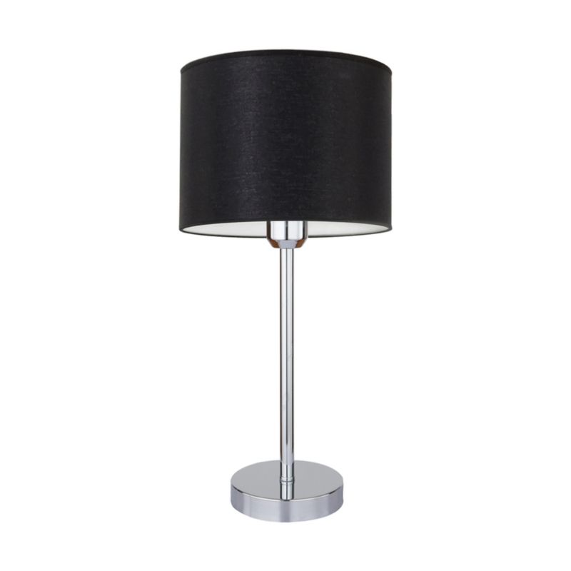 Bordlampe SPOT Light 1xE27 Max. 40W Klassisk Kombination af Krom og Sort Stof, Polsk Producent, 1 stk.