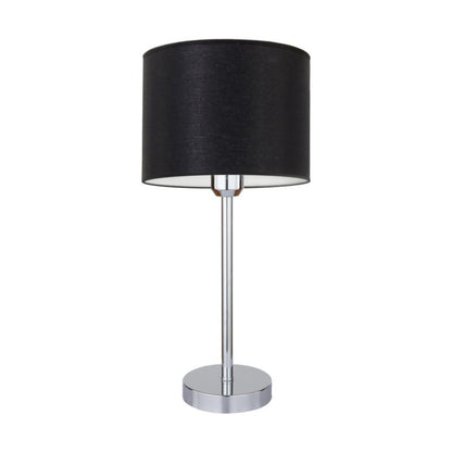Bordlampe SPOT Light 1xE27 Max. 40W Klassisk Kombination af Krom og Sort Stof, Polsk Producent, 1 stk.