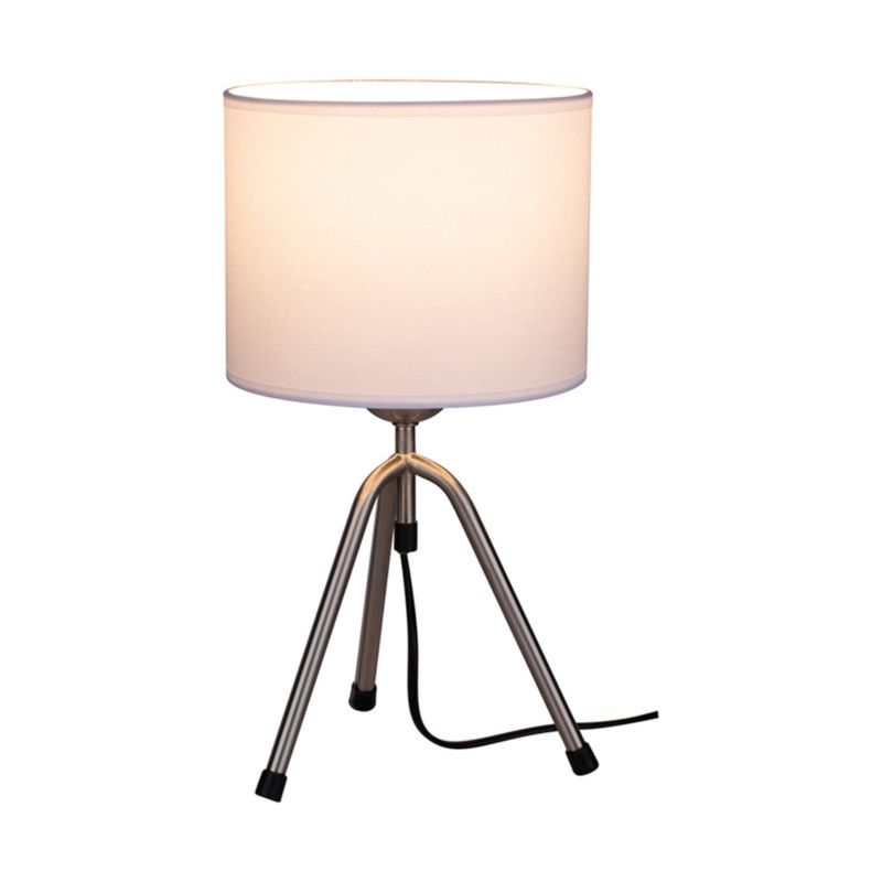SPOT Light bordlampe 1xE27 maks. 40W klassisk kombination af satin og hvidt stof, polsk producent, 1 stk.