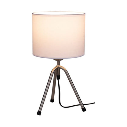 SPOT Light bordlampe 1xE27 maks. 40W klassisk kombination af satin og hvidt stof, polsk producent, 1 stk.