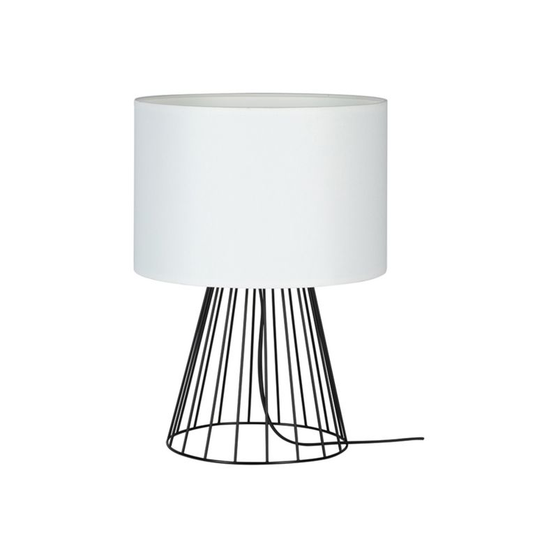 Bordlampe SPOT Light 1xE27 Max. 40W Komposition af Sort med Hvid Skærm, Polsk Producent, 1 stk.