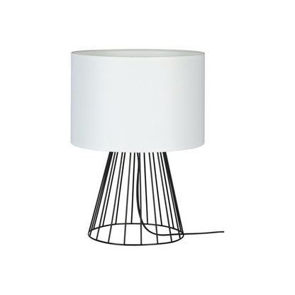 Bordlampe SPOT Light 1xE27 Max. 40W Komposition af Sort med Hvid Skærm, Polsk Producent, 1 stk.