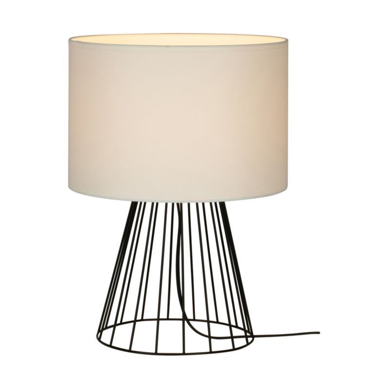 Bordlampe SPOT Light 1xE27 Max. 40W Komposition af Sort med Hvid Skærm, Polsk Producent, 1 stk.