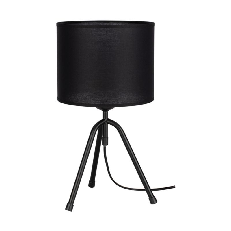 SPOT Light bordlampe 1xE27 maks. 40W – elegant sort komposition med sort stofskærm, polsk producent, 1 stk.