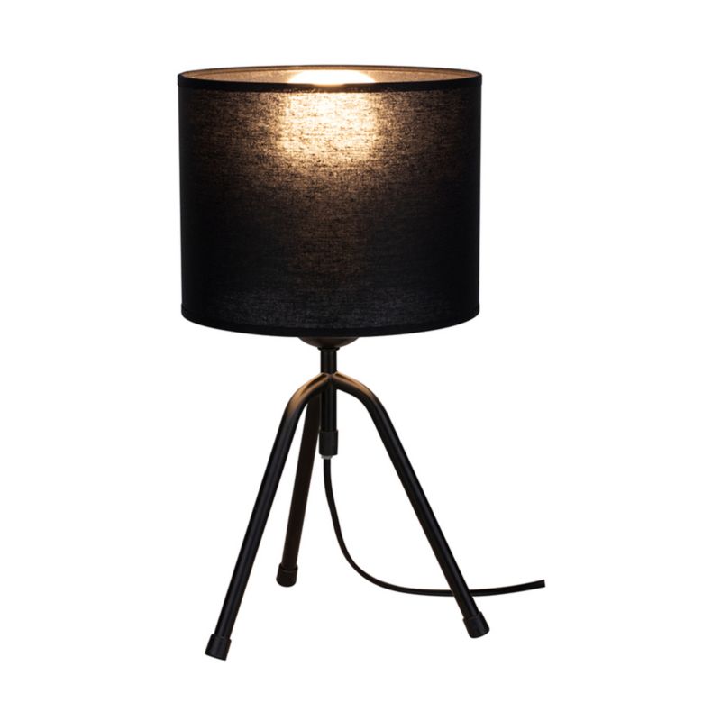 SPOT Light bordlampe 1xE27 maks. 40W – elegant sort komposition med sort stofskærm, polsk producent, 1 stk.