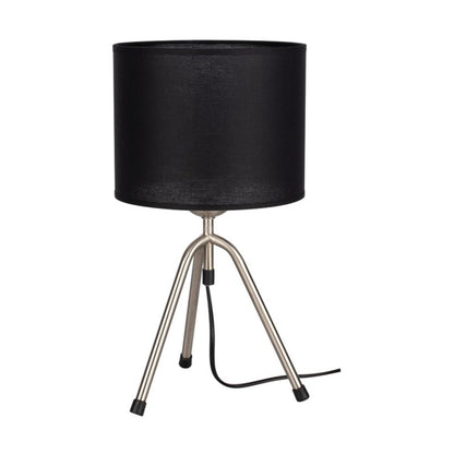 Bordlampe SPOT Light 1xE27 Maks. 40W Satin-komposition med sort stofskærm, polsk producent, 1 stk.