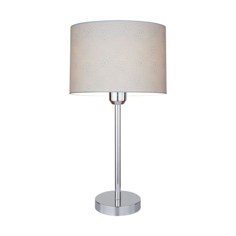 SPOT Light bordlampe 1xE27 maks. 40W med krombase og krokodillemønstret skærm, polsk producent, 1 stk.