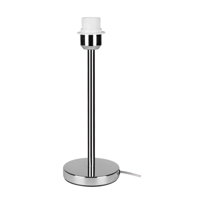 Bordlampe SPOT Light 1xE27 Max. 40W Kombination af Krom og Stof med Træmønster, Polsk Producent, 1 stk.