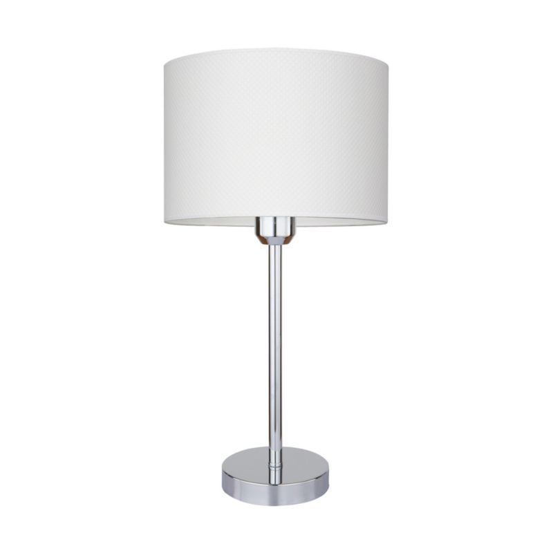 Bordlampe SPOT Light 1xE27 Max. 40W Kombination af krom og stof med prikmønster, polsk producent, 1 stk.