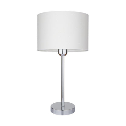 Bordlampe SPOT Light 1xE27 Max. 40W Kombination af krom og stof med prikmønster, polsk producent, 1 stk.