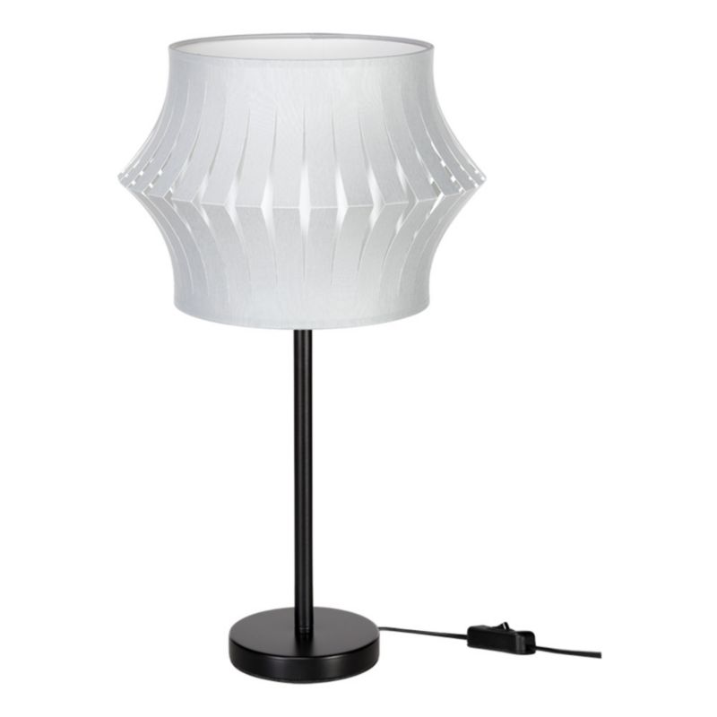 SPOT Light bordlampe 1xE27 max. 40W med sort base og gråt skærm, polsk producent, 1 stk.