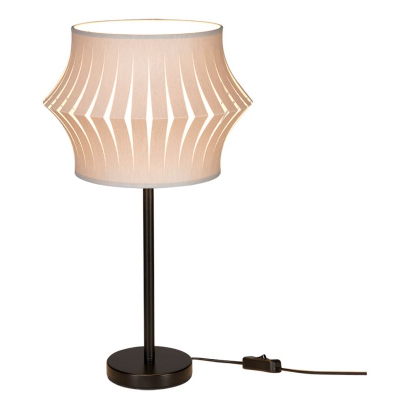 SPOT Light bordlampe 1xE27 max. 40W med sort base og gråt skærm, polsk producent, 1 stk.