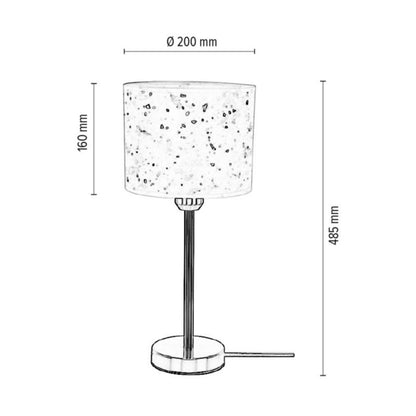 Bordlampe SPOT Light 1xE27 Maks. 40W Satin-Base med ECO-papirskærm, Polsk Producent, 1 stk.