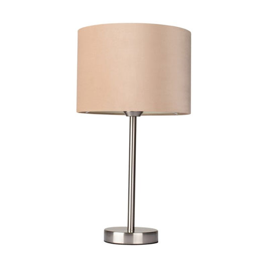 Bordlampe SPOT Light 1xE27 Max.40W Satin i kombination med beige stof, polsk producent, 1 stk.