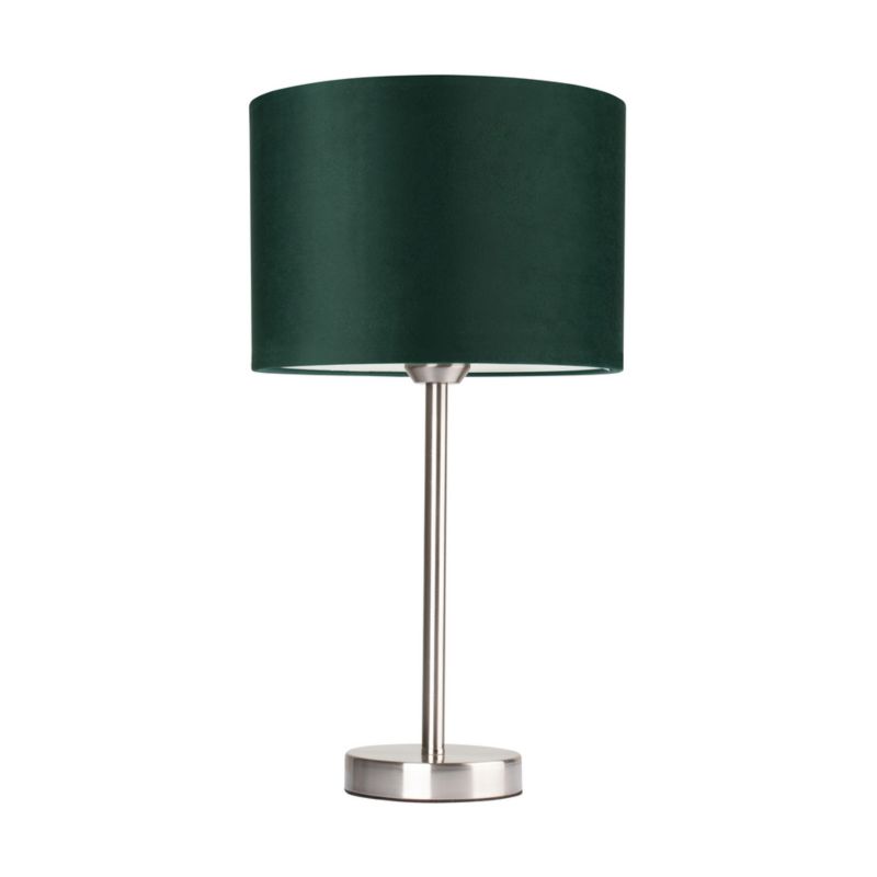 Bordlampe SPOT Light 1xE27 Max.40W Satin i kombination med grøn stofskærm, polsk producent, 1 stk.