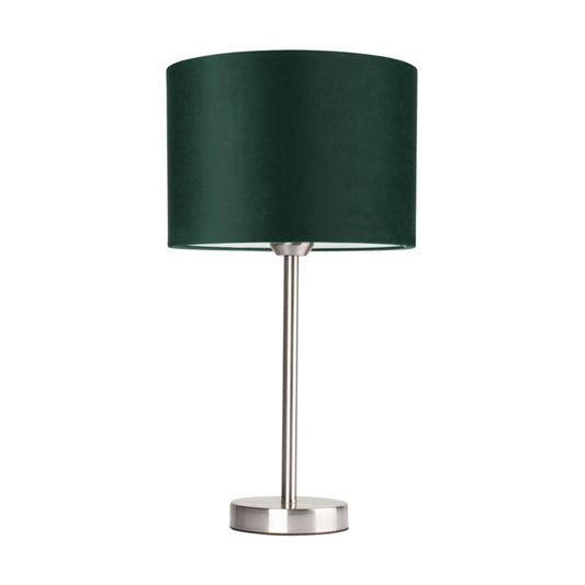 Bordlampe SPOT Light 1xE27 Max.40W Satin i kombination med grøn stofskærm, polsk producent, 1 stk.