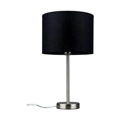 SPOT Light bordlampe 1xE27 maks. 40W med subtil satin og sort stofskærm – polsk producent, 1 stk.