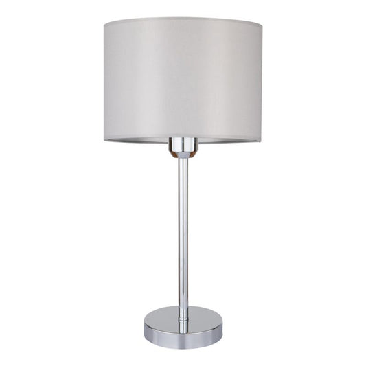 Bordlampe SPOT Light 1xE27 Max.40W med krombase og grå lampeskærm, polsk producent, 1 stk.