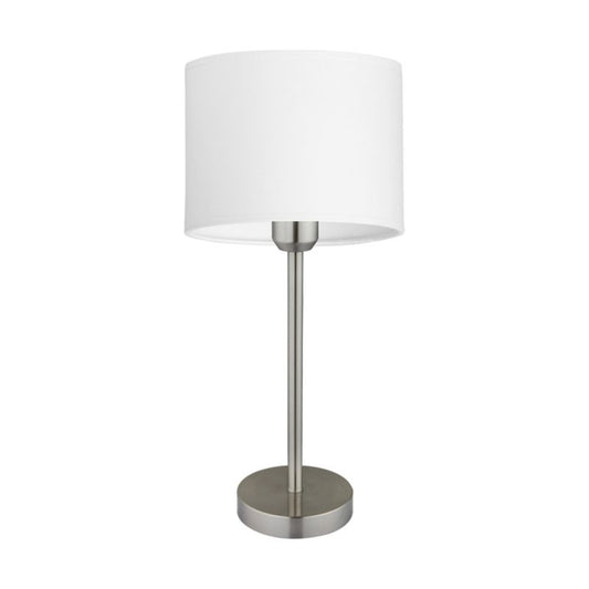 Bordlampe SPOT Light 1xE27 Max. 40W – Elegant kombination af satin og hvidt stof, polsk producent, 1 stk.