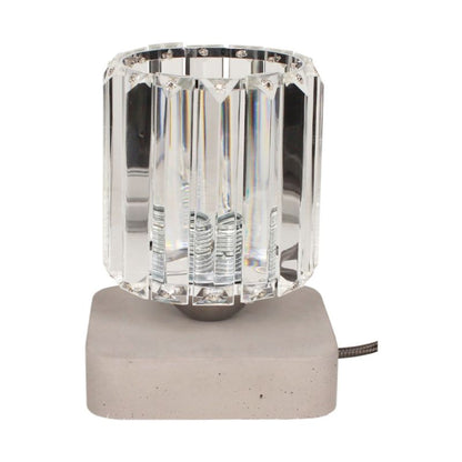 SPOT Light bordlampe 1xE27 maks. 60W industriel grå beton kombineret med transparent glas, 1 stk.
