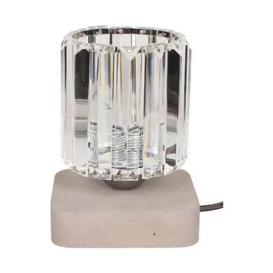 SPOT Light bordlampe 1xE27 maks. 60W industriel grå beton kombineret med transparent glas, 1 stk.