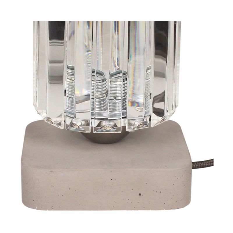 SPOT Light bordlampe 1xE27 maks. 60W industriel grå beton kombineret med transparent glas, 1 stk.