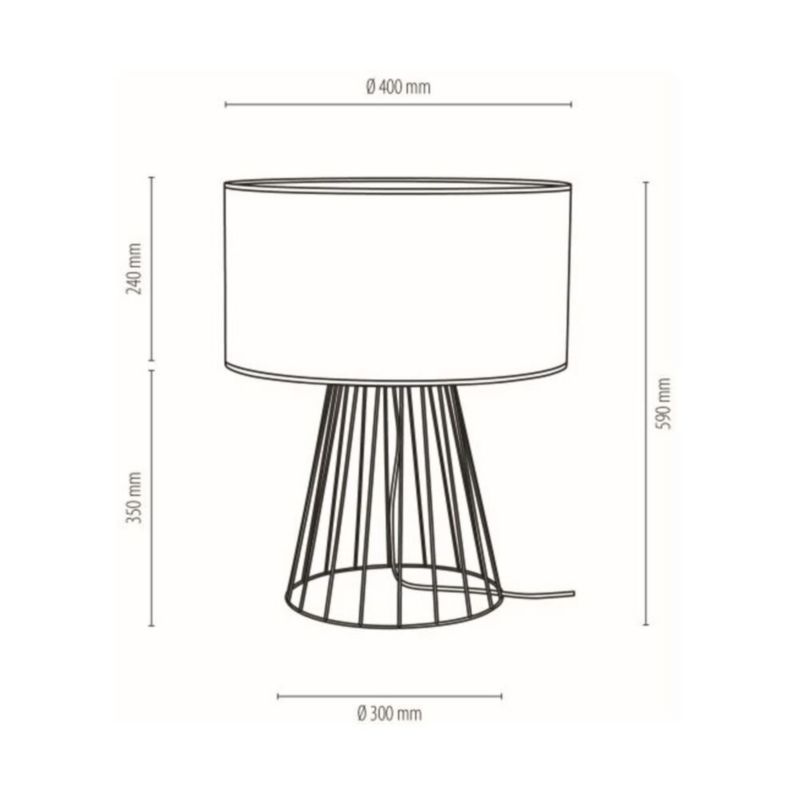 SPOT Light bordlampe 1xE27 maks. 60W klassisk sort komposition fra polsk producent, 1 stk.