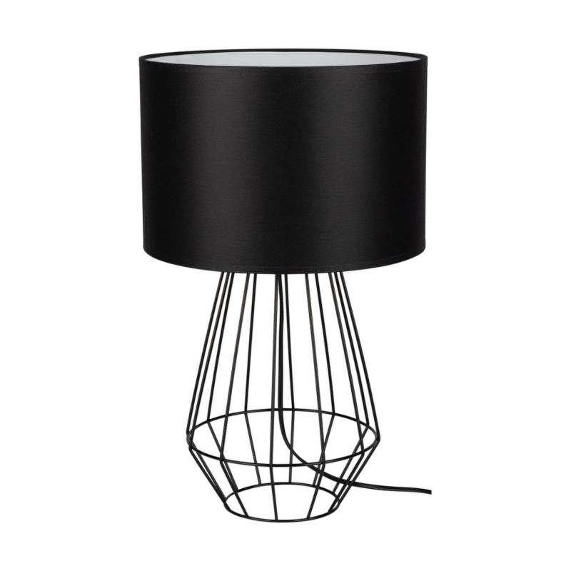 SPOT Light bordlampe 1xE27 maks. 60W klassisk kombination af sort fod og sort lampeskærm, 1 stk.