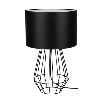 SPOT Light bordlampe 1xE27 maks. 60W klassisk kombination af sort fod og sort lampeskærm, 1 stk.