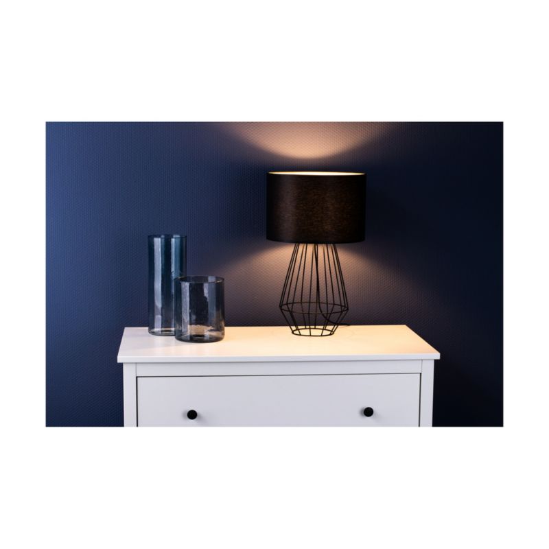 SPOT Light bordlampe 1xE27 maks. 60W klassisk kombination af sort fod og sort lampeskærm, 1 stk.