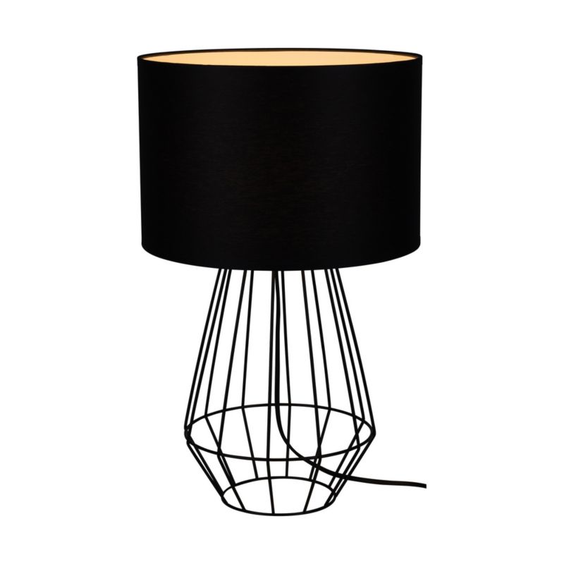SPOT Light bordlampe 1xE27 maks. 60W klassisk kombination af sort fod og sort lampeskærm, 1 stk.