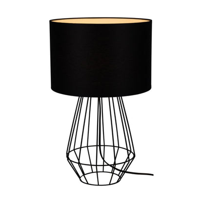 SPOT Light bordlampe 1xE27 maks. 60W klassisk kombination af sort fod og sort lampeskærm, 1 stk.