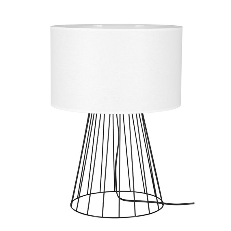 Bordlampe SPOT Light 1xE27 Max. 60W Komposition af Sort med Hvid Skærm, Polsk Producent, 1 stk.