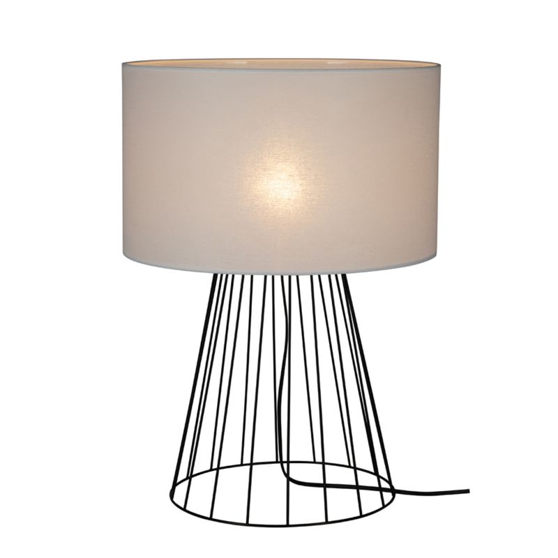 Bordlampe SPOT Light 1xE27 Max. 60W Komposition af Sort med Hvid Skærm, Polsk Producent, 1 stk.