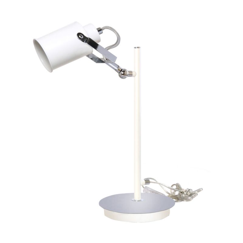 SPOT Light bordlampe 1xE27 maks. 60W i klassisk stil med krom- og hvidt finish, polsk producent, 1 stk.