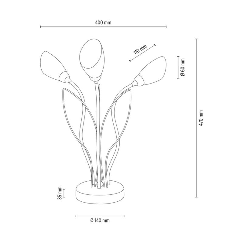 SPOT Light bordlampe 3xG9 maks. 6W LED – subtil kombination af sort og hvidt glas, polsk producent, 1 stk.