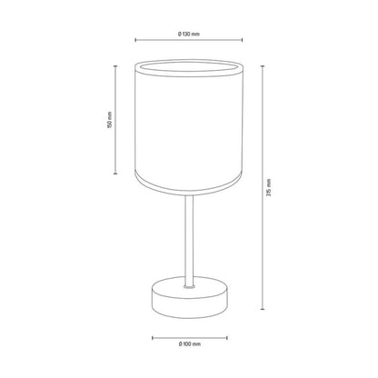 SPOT Light bordlampe 4xE27 maks. 25W – kombination af grå beton og sort stof, polsk producent, 1 stk.