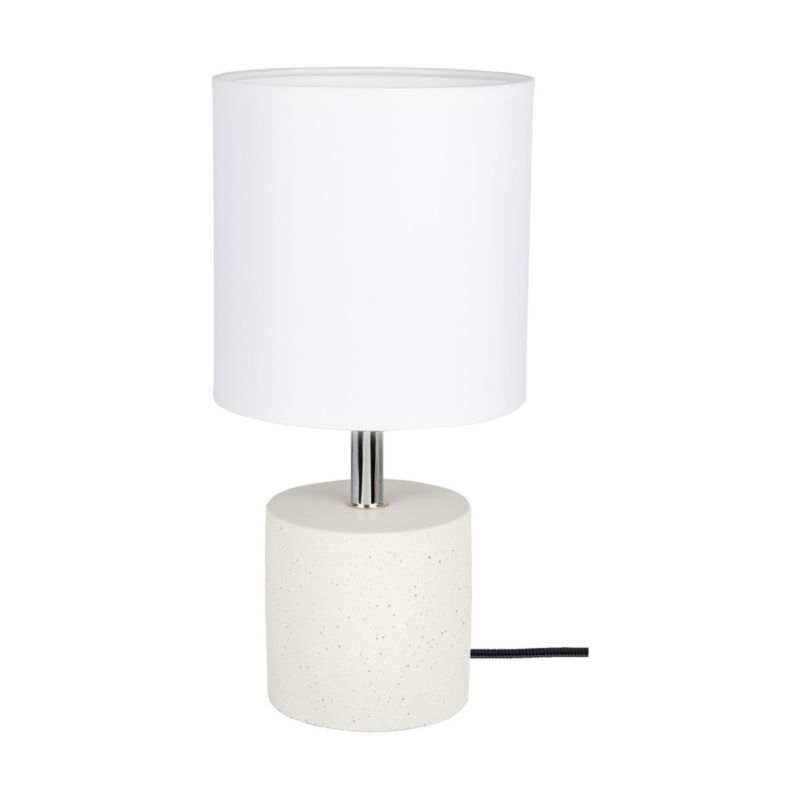 SPOT Light Round bordlampe 1xE27 maks. 25W kombination af hvid beton og hvidt stof, polsk producent, 1 stk.