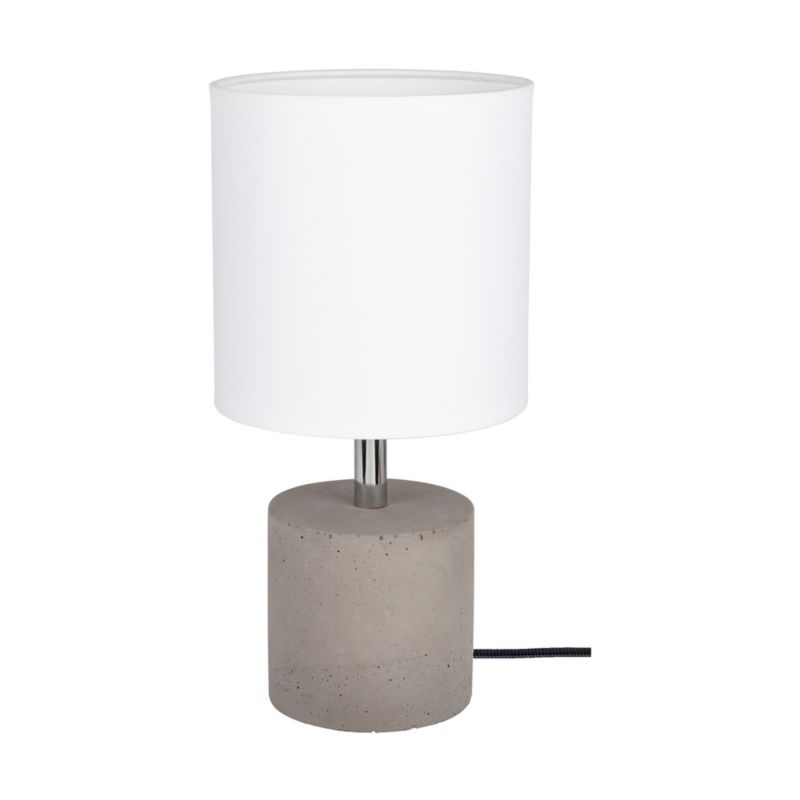 SPOT Light Round bordlampe 1xE27 maks. 25W – kombination af grå beton og hvidt stof, polsk producent, 1 stk.