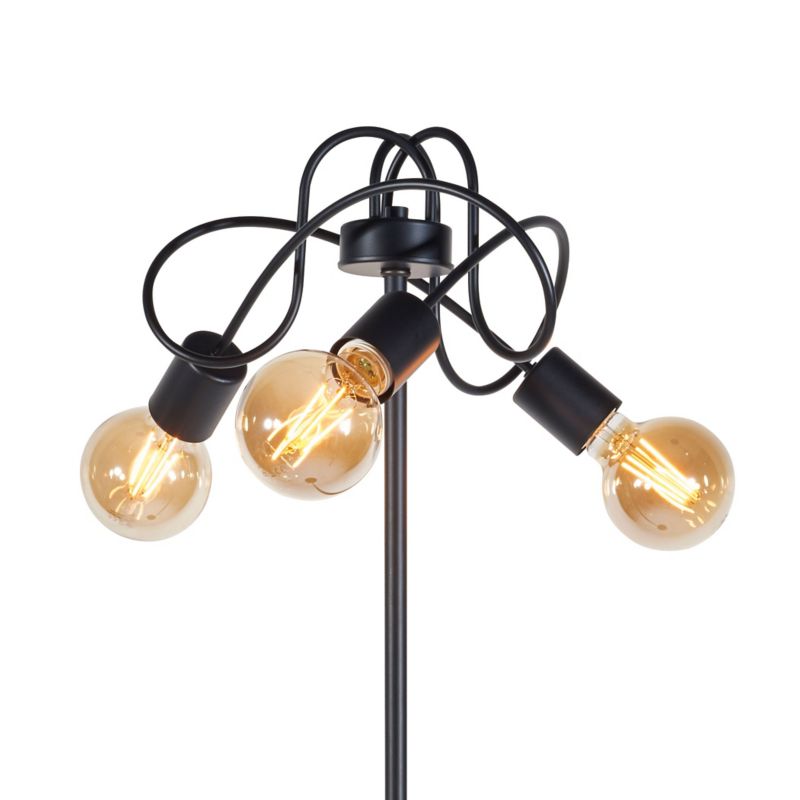 Gulvlampe Tango 3 x 60 W E27 sort