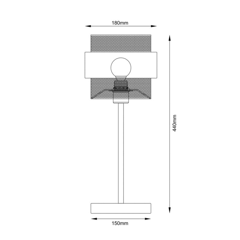 Bans bordlampe 1 x E27 sort/guld