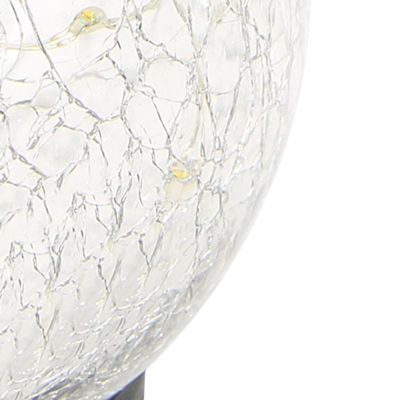 Bordlampe Solcelle Sprængt Kugle 12 cm Sort